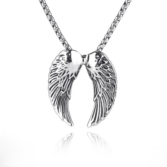 Feather Angel Wings Necklace for Men/Women, BL55590010 - Picture 3 of 7